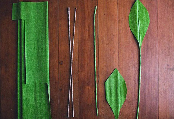 Làm lá cho hoa hồng