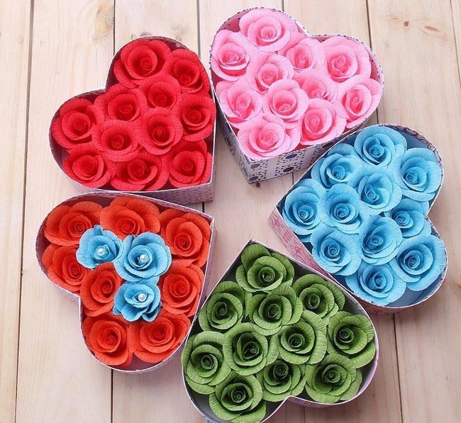 Hướng dẫn cách làm hoa hồng bằng giấy đơn giản