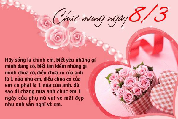 Hình ảnh đẹp chúc mừng bạn gái mùng 8 tháng 3