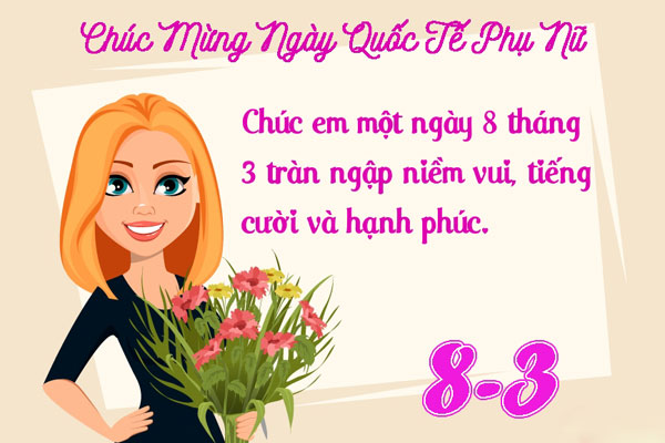 Thiệp mừng 8.3 Mẫu thiệp chúc mừng 8.3 đẹp