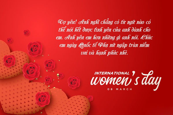 Thiệp mừng 8.3 Thiệp chúc mừng ngày Quốc tế Phụ nữ đẹp tặng vợ, người yêu