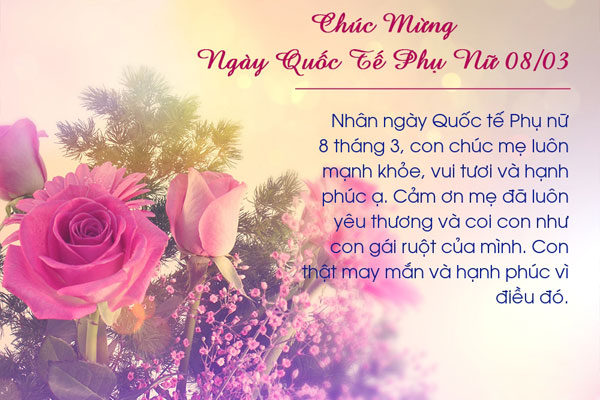 Thiệp mừng 8.3 Mẫu thiệp chúc mẹ chồng nhân ngày 8/3 ý nghĩa