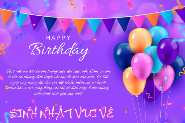 mẫu thiệp chúc mừng sinh nhật vợ yêu