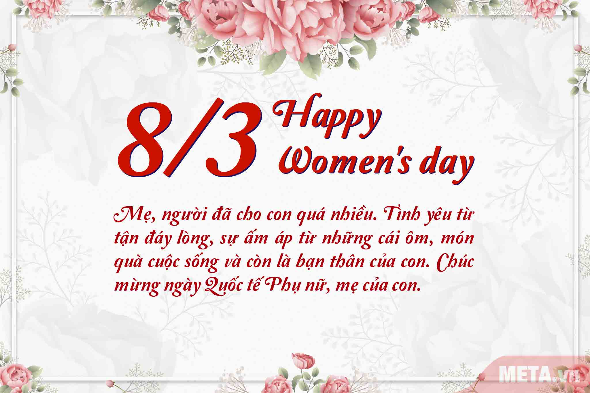 Lời chúc 8.3 cho mẹ Lời chúc 8.3 cho mẹ
