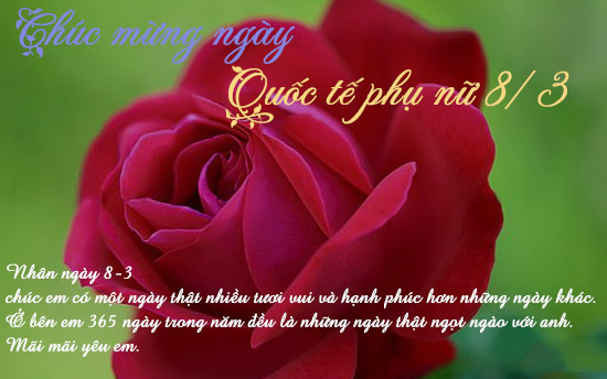 Hình ảnh đẹp 5 chúc mừng bạn gái mùng 8 tháng 3