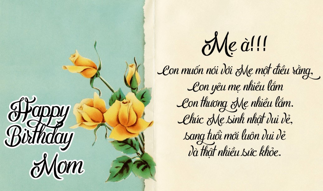 Mẫu thiệp sinh nhật cho mẹ Mẫu thiệp sinh nhật cho mẹ