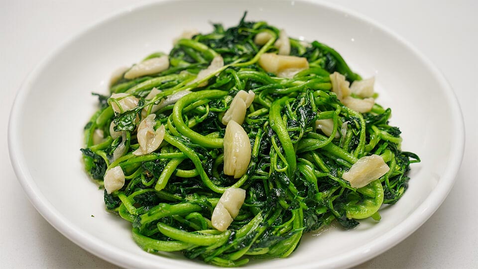 Rau cải xoong xào tỏi
