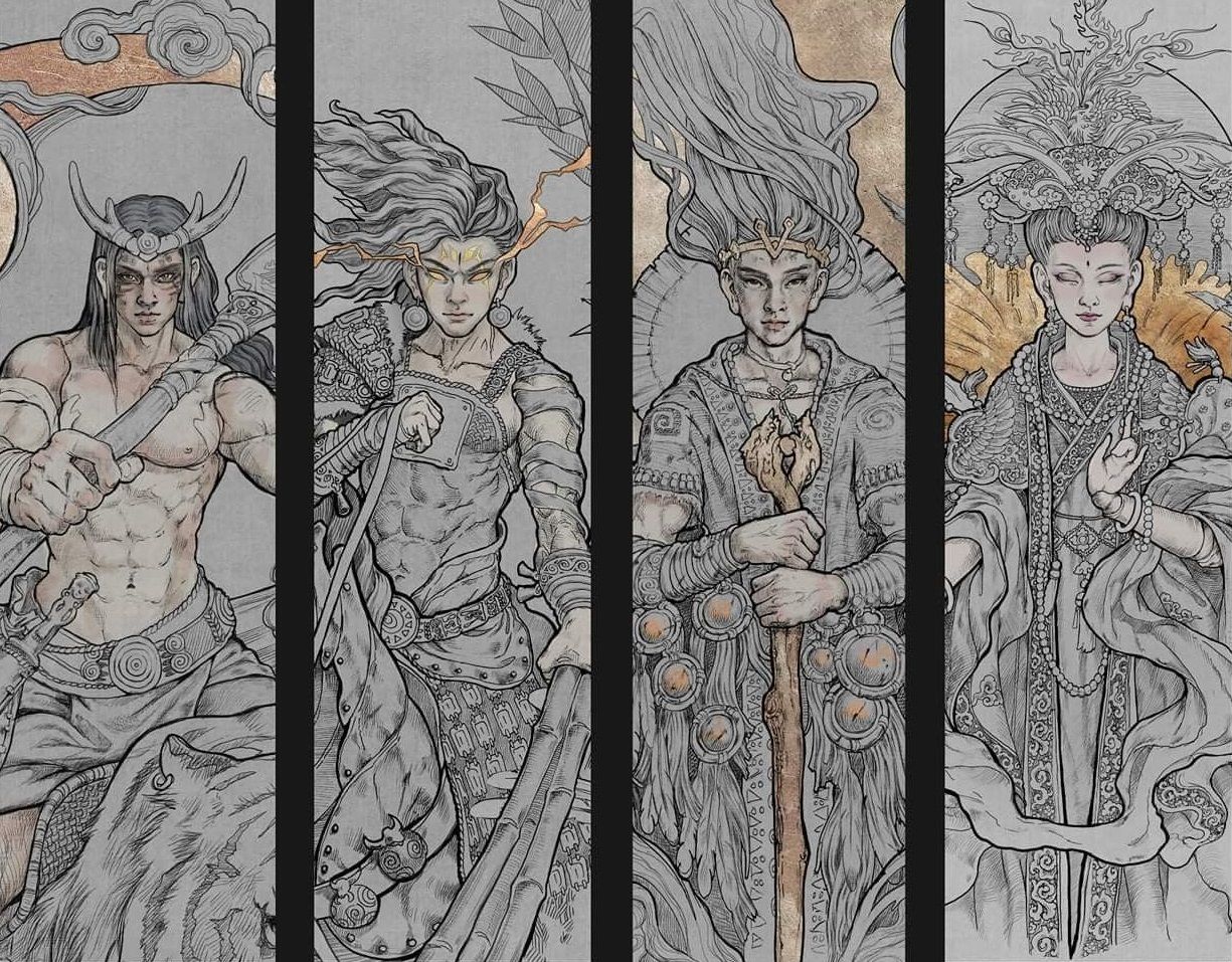 Hình ảnh Tứ bất tử trong văn hóa dân gian qua phong cách mỹ thuật hiện đại Hình ảnh Tứ bất tử trong văn hóa dân gian qua phong cách mỹ thuật hiện đại