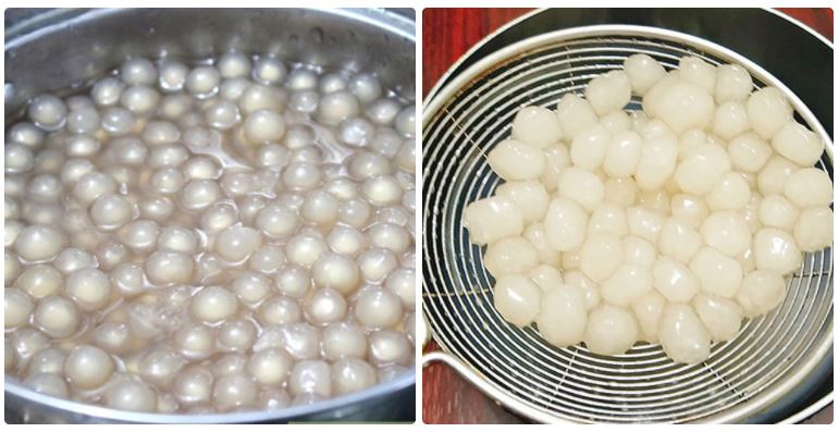 Cách làm trân châu bằng bột năng