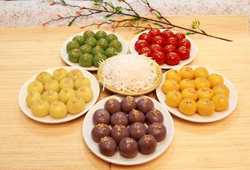 Cách làm bột bánh trôi ngũ sắc Cách làm bột bánh trôi ngũ sắc