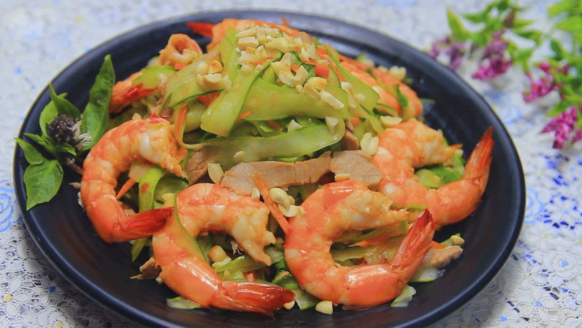 Cách làm nộm tôm dưa chuột