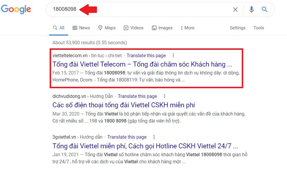 Cách 1: Kiểm tra thông tin thuê bao của người khác bằng Google