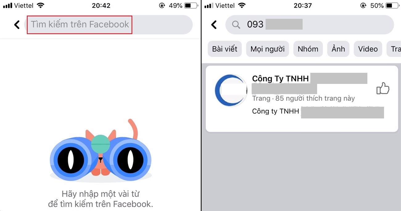 Cách 3: Kiểm tra thông tin thuê bao của người khác bằng Facebook Cách 3: Kiểm tra thông tin thuê bao của người khác bằng Facebook