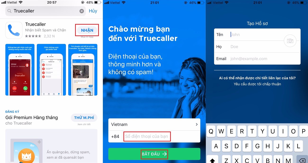 Cách 4: Kiểm tra thông tin thuê bao của người khác qua ứng dụng Truecaller Cách 4: Kiểm tra thông tin thuê bao của người khác qua ứng dụng Truecaller