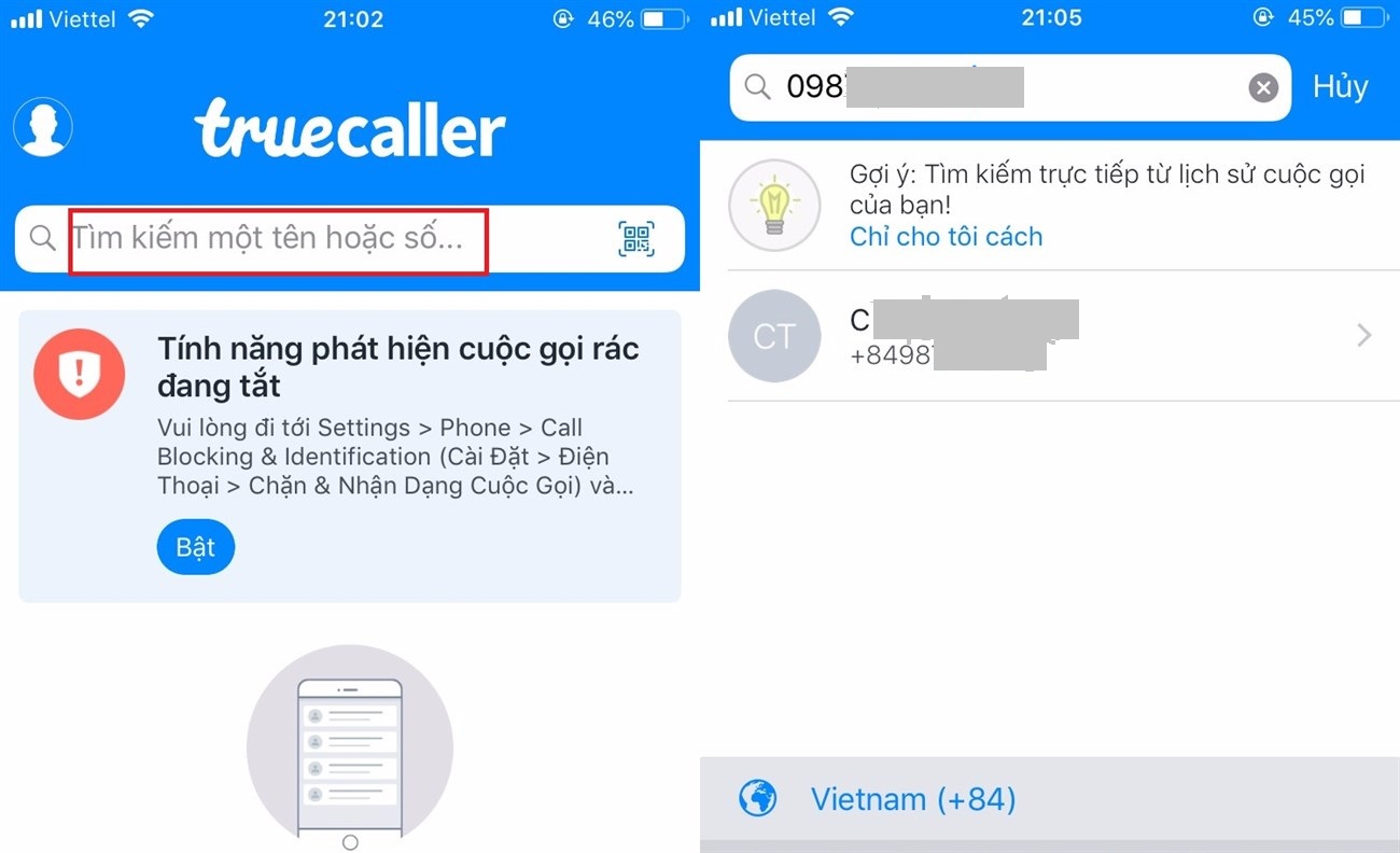 Cách 4: Kiểm tra thông tin thuê bao của người khác qua ứng dụng Truecaller Cách 4: Kiểm tra thông tin thuê bao của người khác qua ứng dụng Truecaller