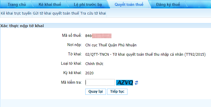 Hướng dẫn cách quyết toán thuế thu nhập cá nhân online Hướng dẫn cách quyết toán thuế thu nhập cá nhân online