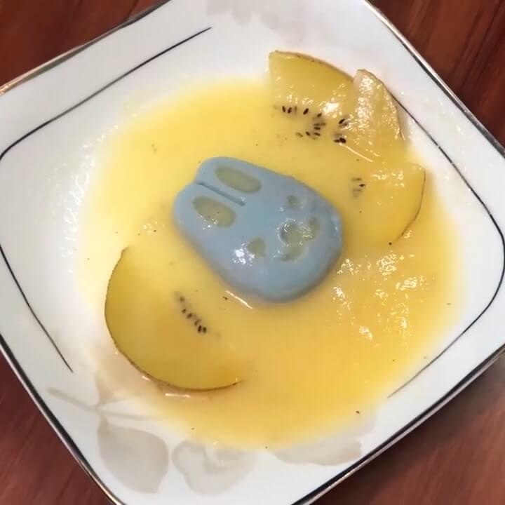 Cách làm đậu hũ non yến mạch hoa đậu biếc