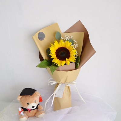 Mẫu bó hoa hướng dương đẹp độc đáo