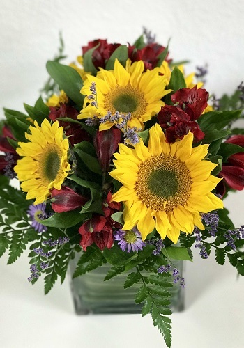 Mẫu cắm hoa hướng dương 5 bông đẹp và nghệ thuật Mẫu cắm hoa hướng dương 5 bông đẹp và nghệ thuật