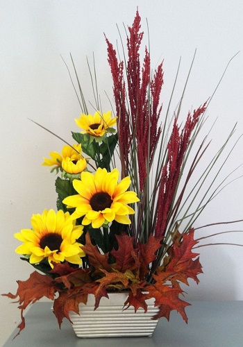 Mẫu cắm hoa hướng dương 5 bông đẹp và nghệ thuật Mẫu cắm hoa hướng dương 5 bông đẹp và nghệ thuật