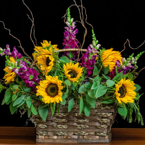 Lẵng hoa hướng dương Lẵng hoa hướng dương