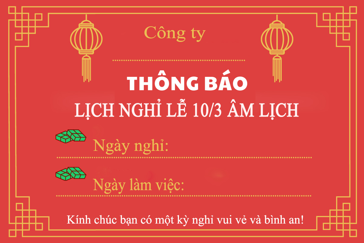 Lịch nghỉ lễ Giỗ tổ Hùng Vương cho người lao động