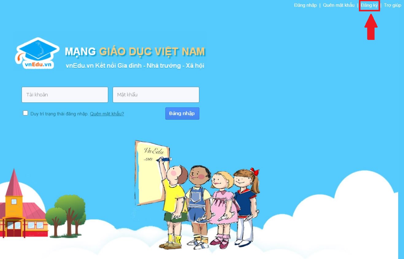 Cách tạo tài khoản VnEdu