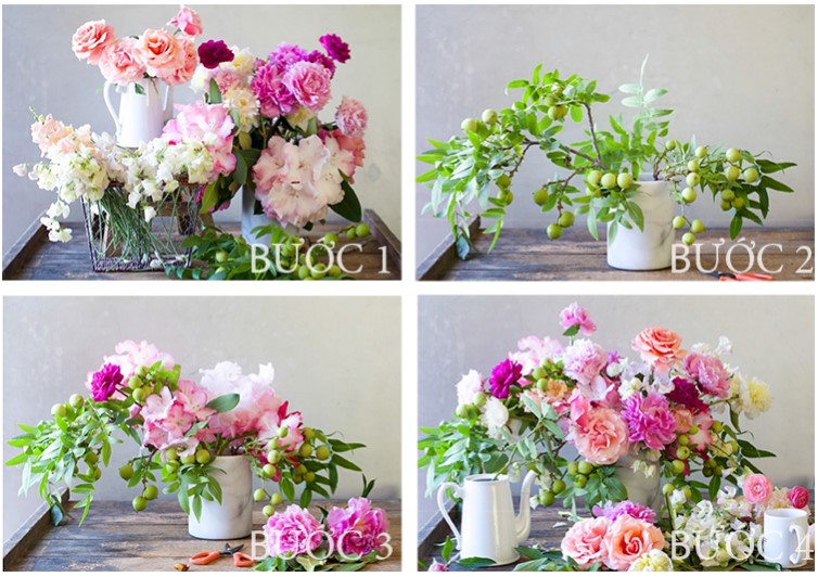 Cách cắm hoa mẫu đơn Cách cắm hoa mẫu đơn