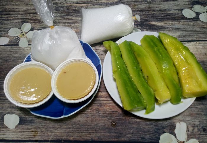 Cách làm sinh tố dưa gang với đậu xanh Cách làm sinh tố dưa gang với đậu xanh