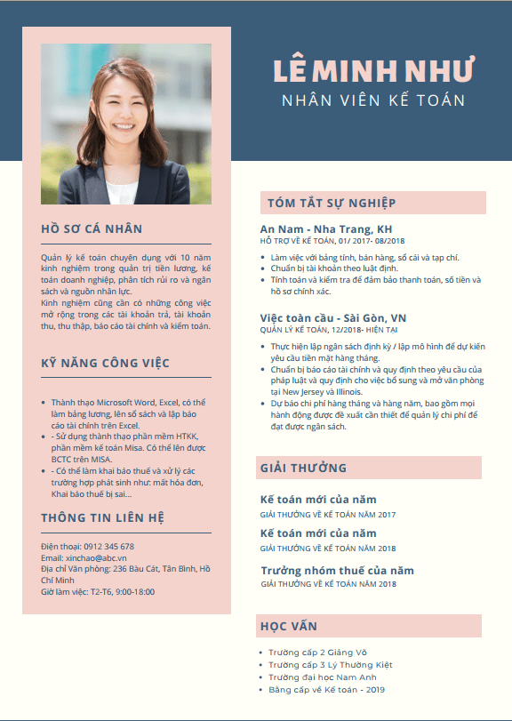 Hướng dẫn viết CV xin việc kế toán