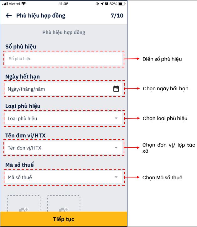 Cách upload hồ sơ đăng ký chạy be