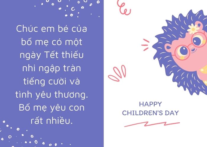 Thiệp mừng ngày Quốc tế Thiếu nhi