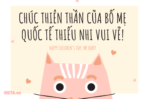 Thiệp chúc mừng ngày 1 tháng 6 Quốc tế Thiếu nhi Mẫu thiệp đẹp cho bé ngày 1/6