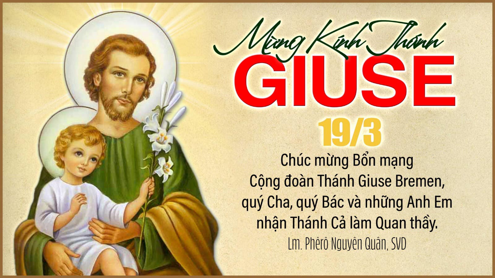 Lời chúc mừng Lễ Quan Thầy hay