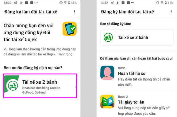 Điền đầy đủ thông tin vào hồ sơ