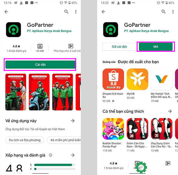 Tải ứng dụng Gojek về điện thoại