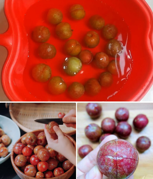 Sơ chế nguyên liệu ngâm rượu mận Sơ chế nguyên liệu ngâm rượu mận