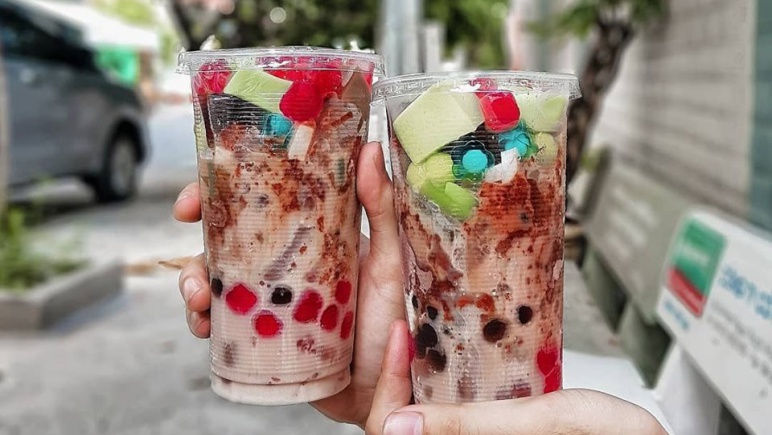 Cách làm milo dầm đá bào thạch trái cây Cách làm milo dầm đá bào thạch trái cây