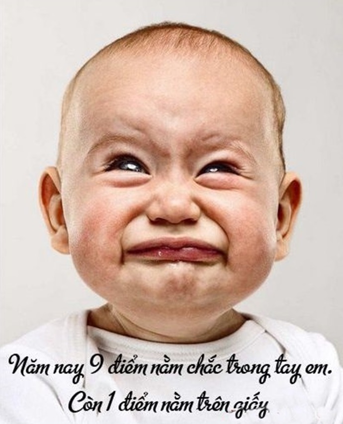 Ảnh chế em bé ngộ nghĩnh về học tập