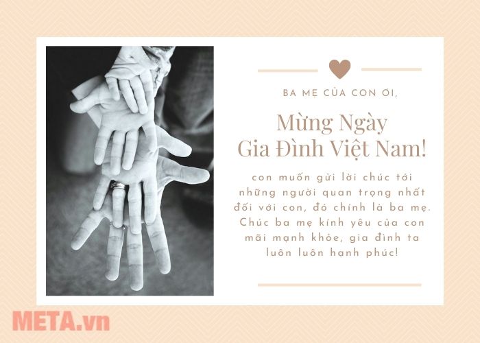 Thiệp mừng ngày Gia Đình Việt Nam
