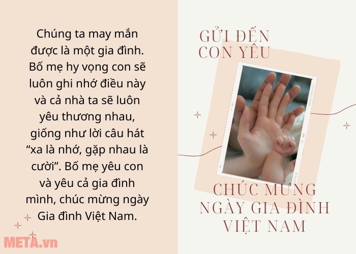 Thiệp mừng ngày Gia Đình Việt Nam