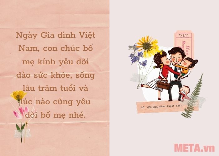 Thiệp mừng ngày Gia Đình Việt Nam