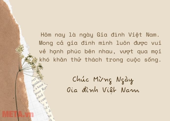 Thiệp mừng ngày Gia Đình Việt Nam