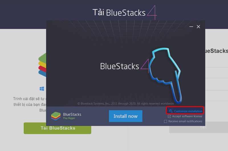 Cách cài đặt phần mềm giả lập Android BlueStacks cho máy tính