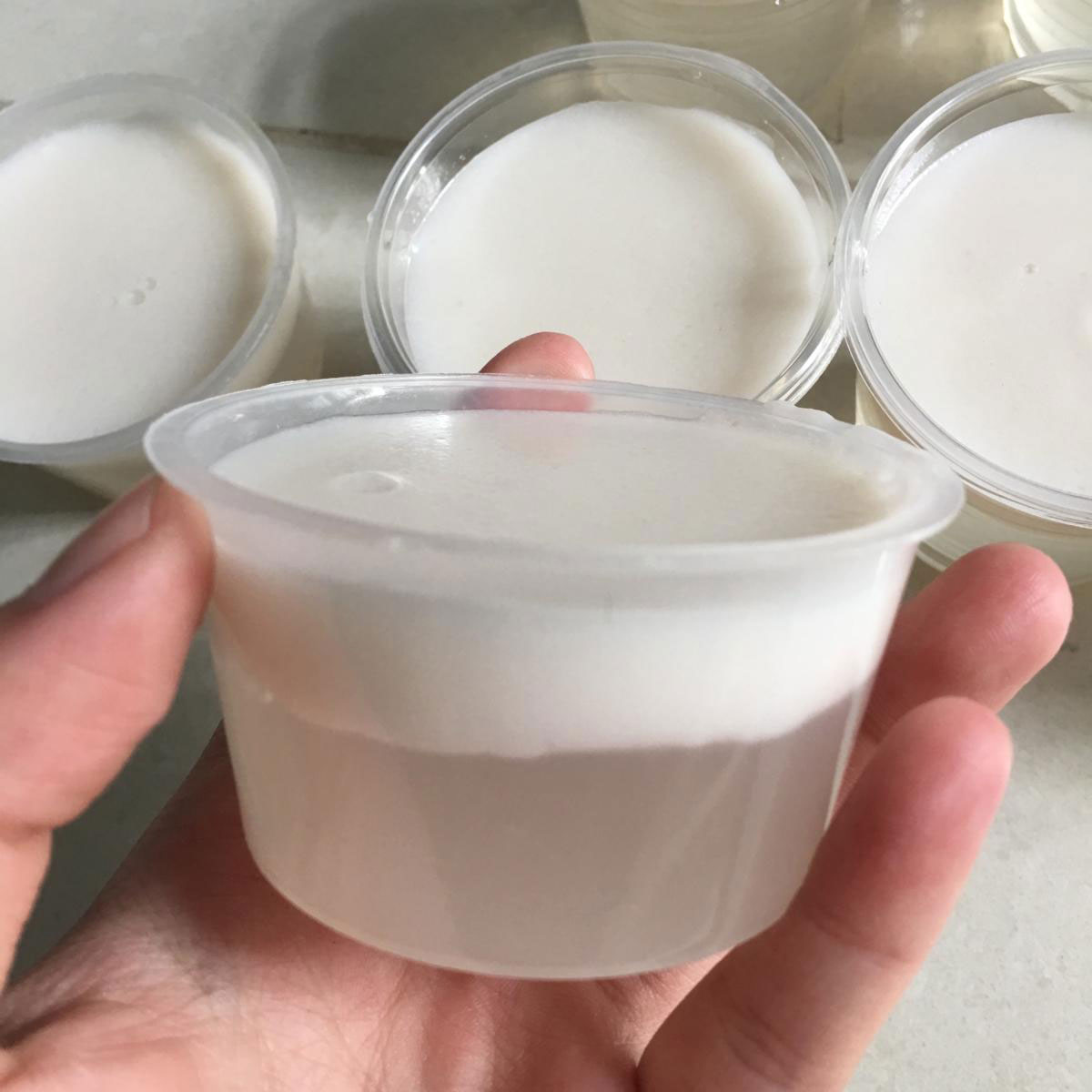 Thành phẩm món rau câu dừa dẻo thơm ngon Thành phẩm món rau câu dừa dẻo thơm ngon