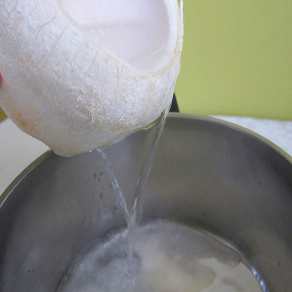 Sơ chế nguyên liệu, sơ chế dừa làm rau câu Sơ chế nguyên liệu, sơ chế dừa làm rau câu