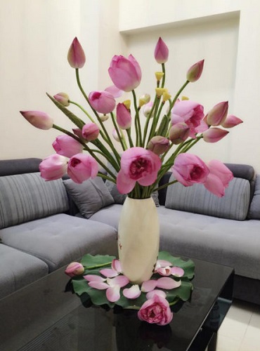 Mẫu cắm hoa sen đẹp và độc đáo Mẫu cắm hoa sen đẹp và độc đáo