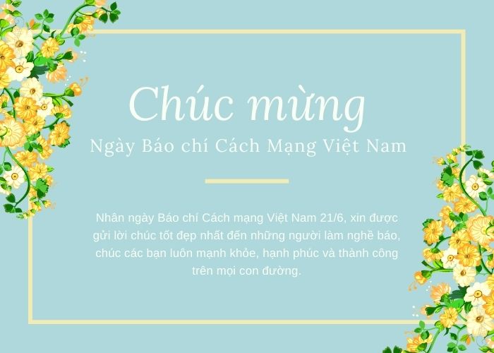 Lời chúc mừng ngày Nhà báo Việt Nam