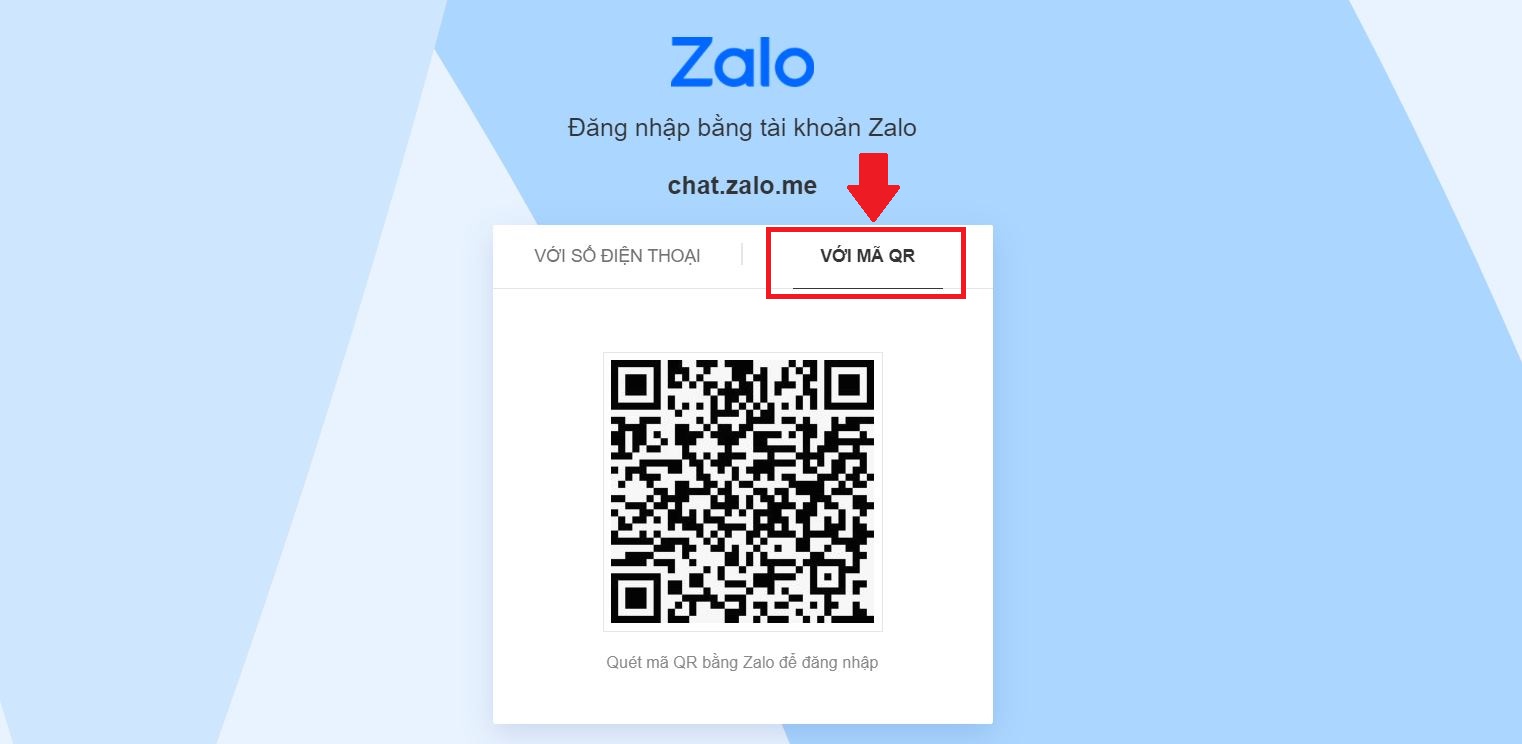 Cách đăng nhập chat.zalo.me bằng mã QR