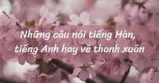 Những câu nói tiếng Hàn, tiếng Anh hay về thanh xuân